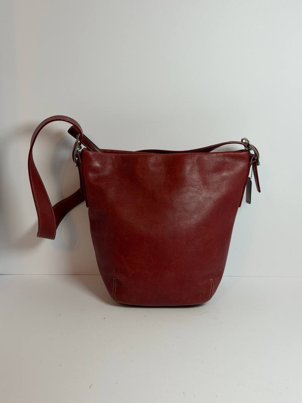 Coach Legacy Duffle Sac Red Leather Bucket Bag #9186